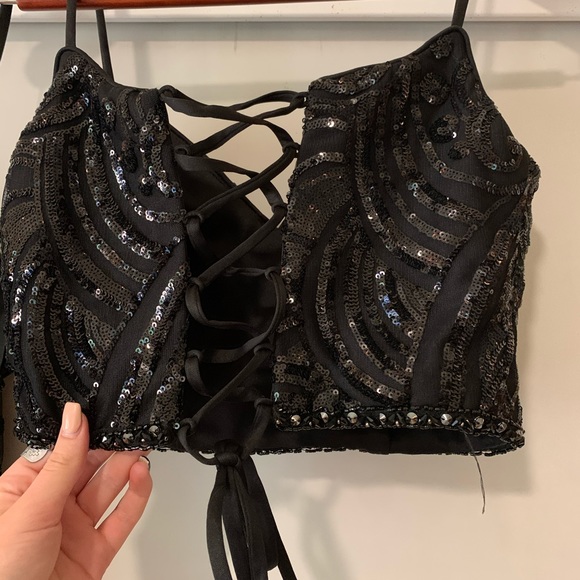 Gorgeous Black Morliee Long Prom/Homecoming Dress - Picture 10 of 11